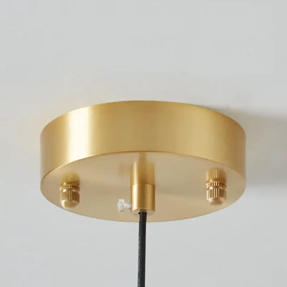 Modern brass and amber glass pendant light – kitchen led lighting