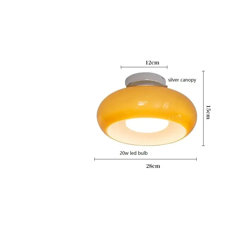 Modern brass and amber glass pendant light – kitchen led lighting