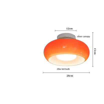 Modern brass and amber glass pendant light – kitchen led lighting