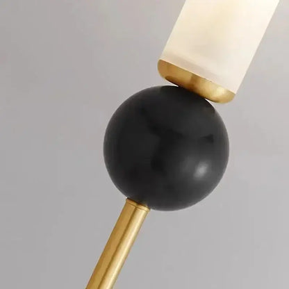 Modern brass and black foyer hallway lamp living room sconce