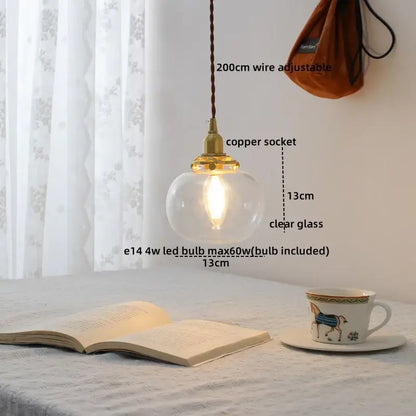 Modern brass and clear glass chandelier pendant light for dining room