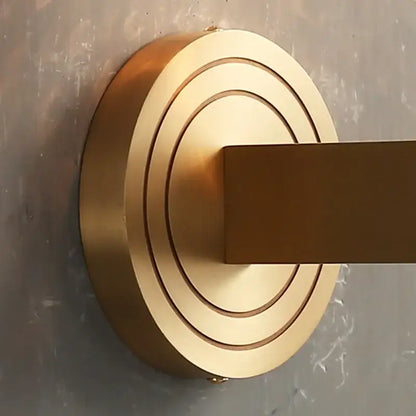 Modern brass and copper wooden wall light living room sconce