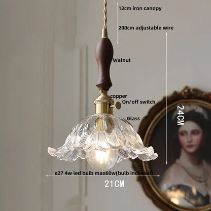 Modern brass and crystal glass led pendant lamp dining room