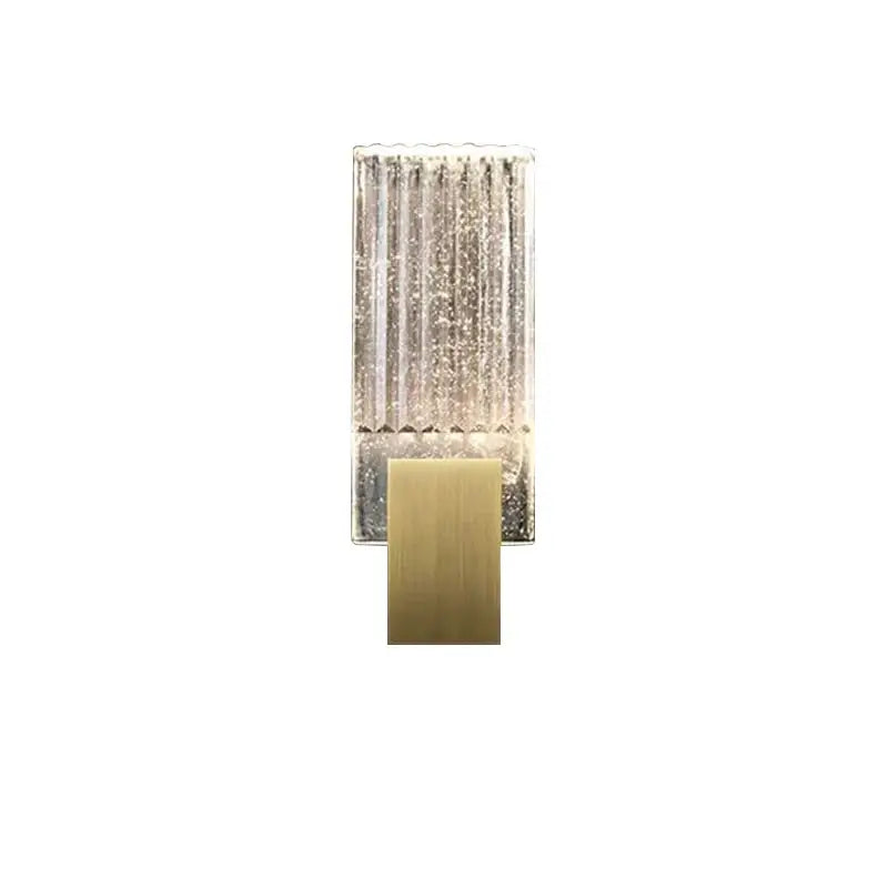 Modern brass and crystal wall light bedroom glass sconce