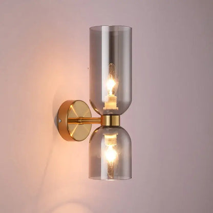 Modern brass and glass ball wall lamps bedroom sconces