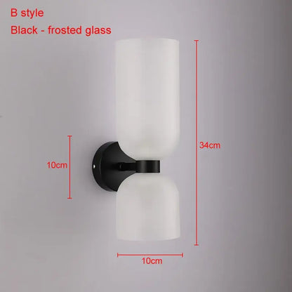 Modern brass and glass ball wall lamps bedroom sconces