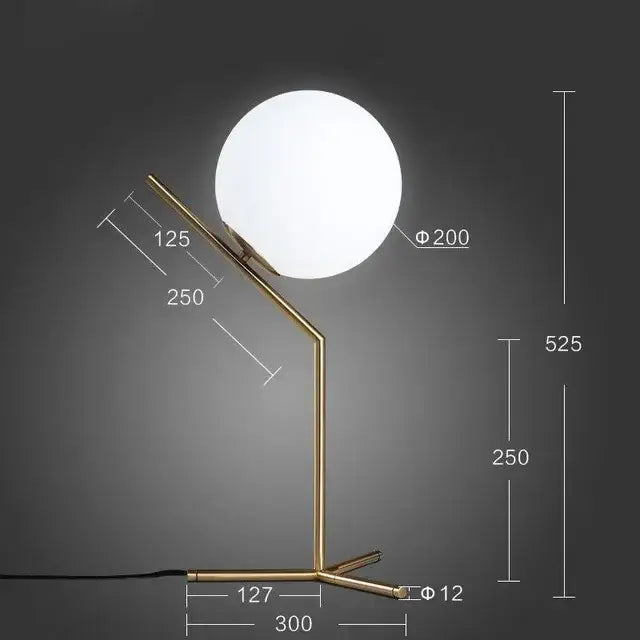 Modern brass and frosted glass ball pendant light dining room fixture
