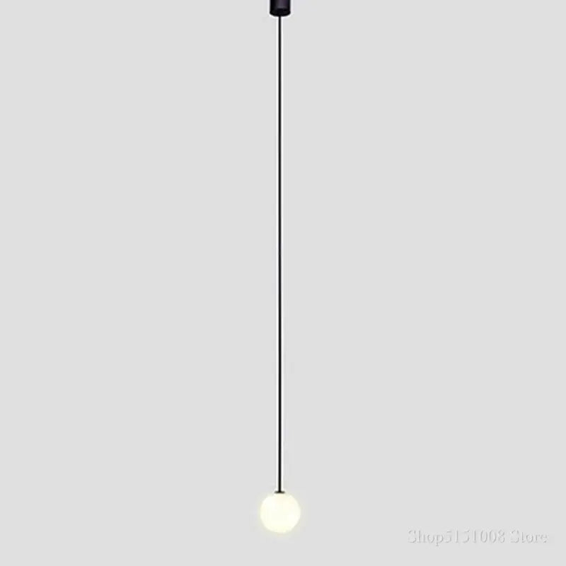 Modern brass and frosted glass ball pendant light kitchen lighting