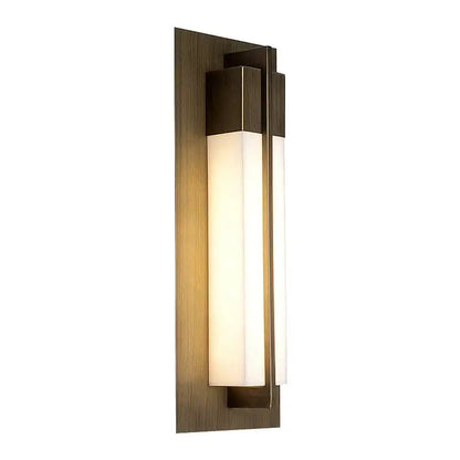 Modern brass and frosted glass led wall lights for living room