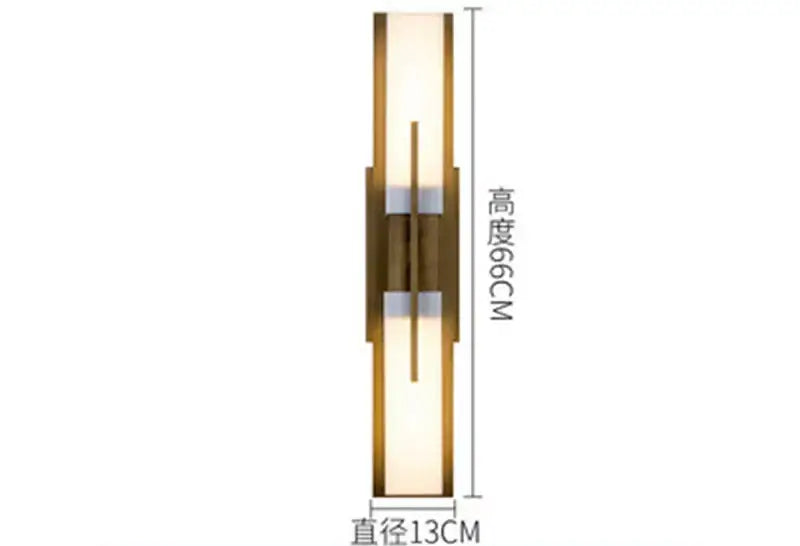 Modern brass and frosted glass led wall lights for living room
