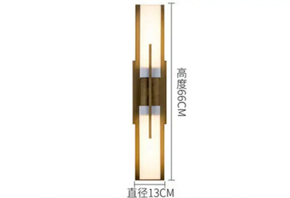 Modern brass and frosted glass led wall lights for living room
