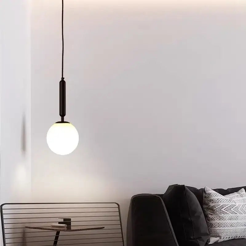 Modern brass and frosted glass pendant light dining room chandelier