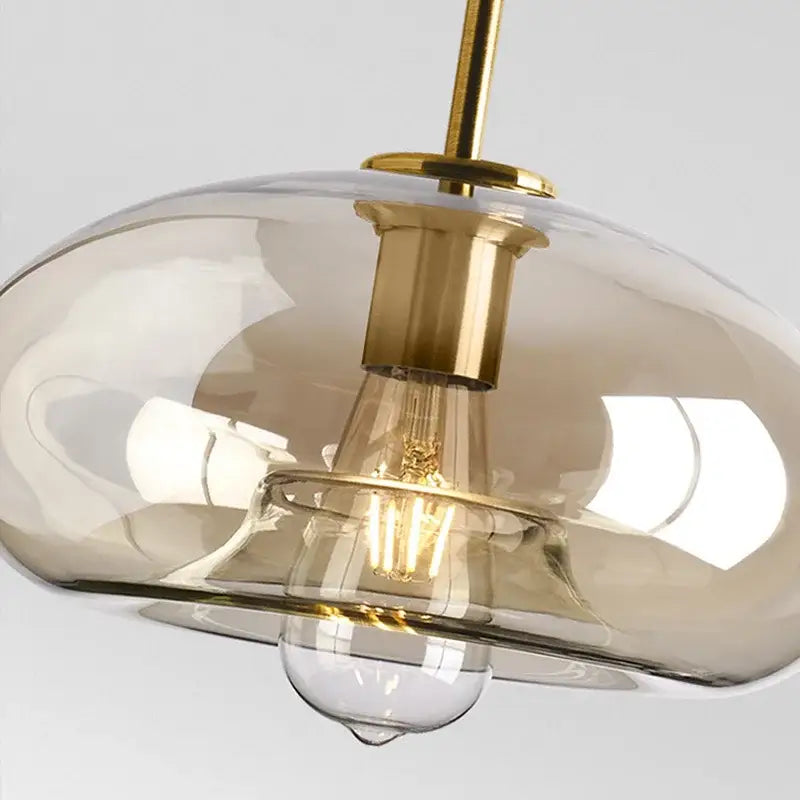 Modern brass and glass pendant lights kitchen dining room chandelier