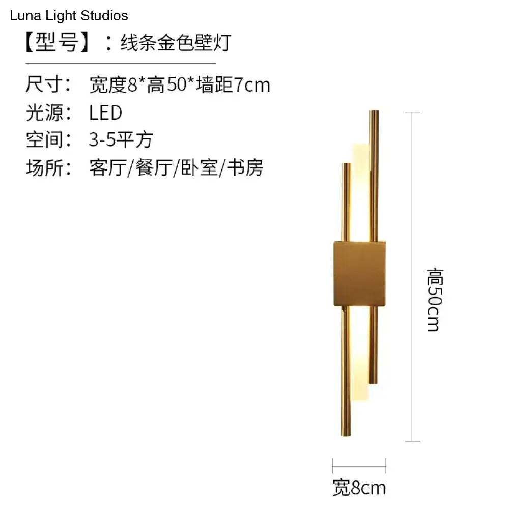 Modern brass and green marble led wall lamp for living room