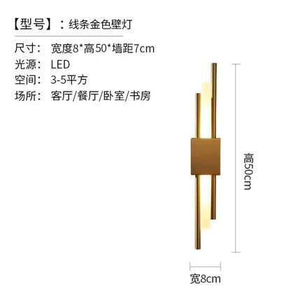 Modern brass and green marble led wall lamp for living room