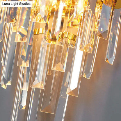 Modern brass and k9 crystal wall sconce led bedroom light