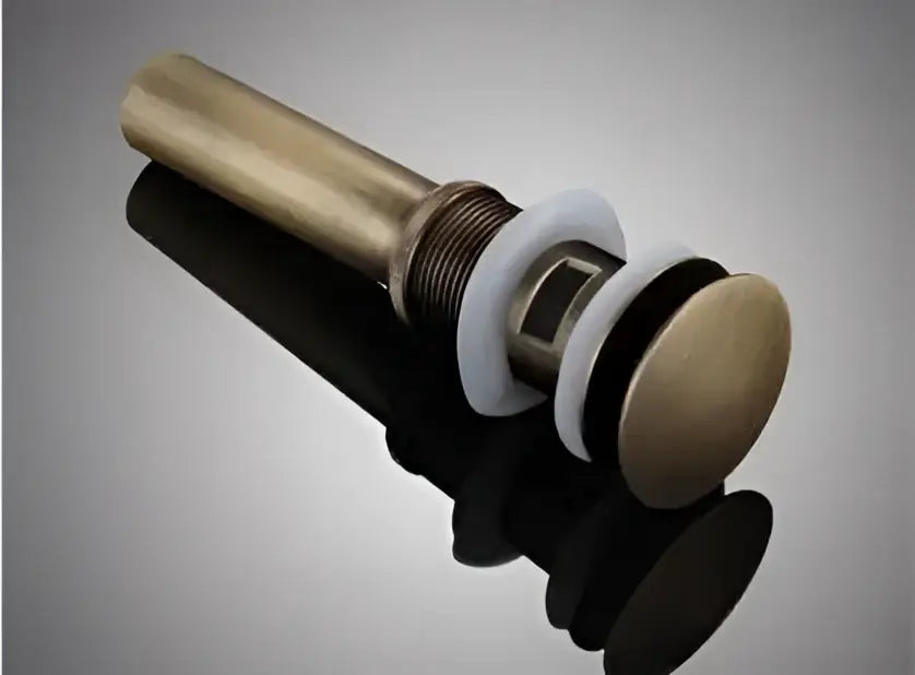 Modern brass and white ceramic basin waste drain bathroom sink stopper