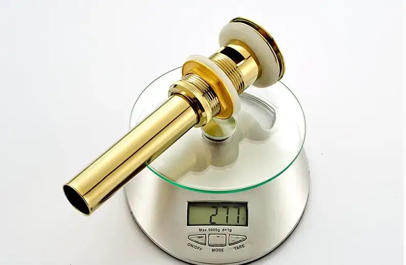Modern brass and white ceramic basin waste drain bathroom sink stopper