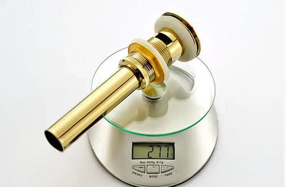 Modern brass and white ceramic basin waste drain bathroom sink stopper