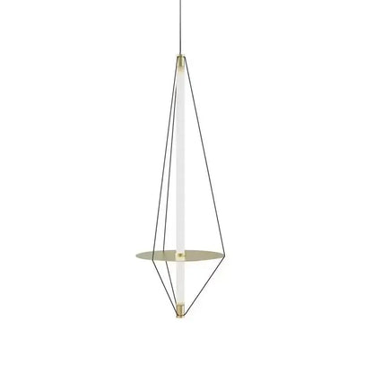 Modern brass and white led disc pendant light bedroom chandelier