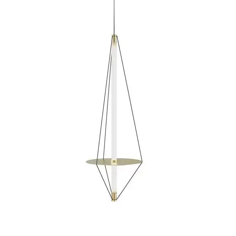 Modern brass and white led disc pendant light bedroom chandelier