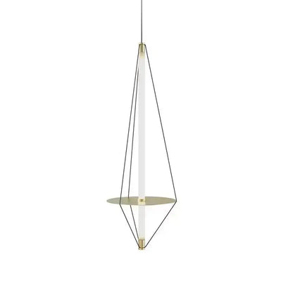 Modern brass and white led disc pendant light bedroom chandelier