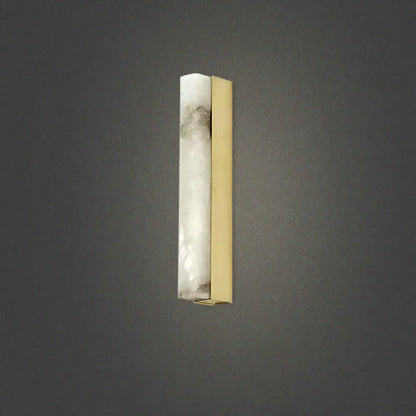 Modern brass and white onyx wall lighting – living room sconce
