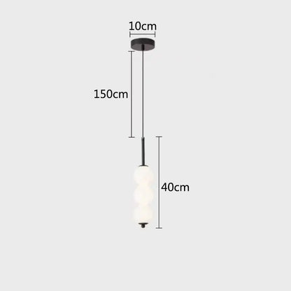 Modern brass and white pearl led pendant lights kitchen hanging lamp