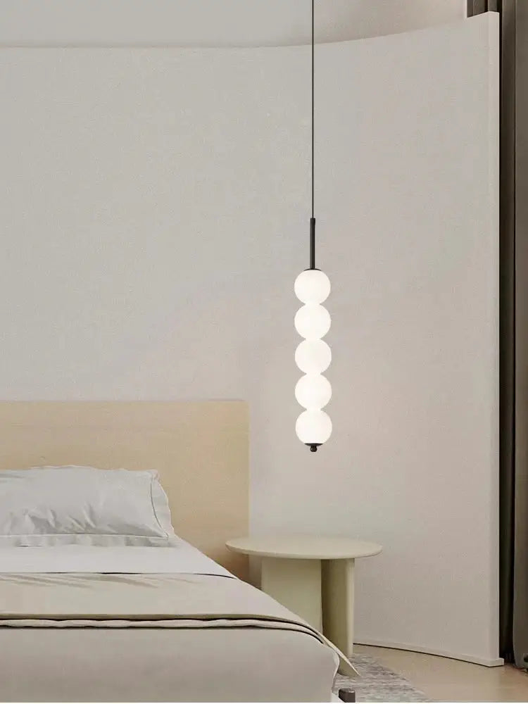 Modern brass and white pearl led pendant lights kitchen hanging lamp