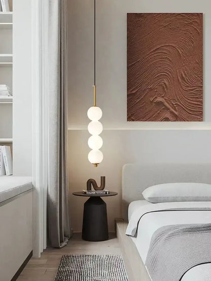 Modern brass and white pearl led pendant lights kitchen hanging lamp