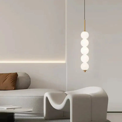 Modern brass and white pearl led pendant lights kitchen hanging lamp