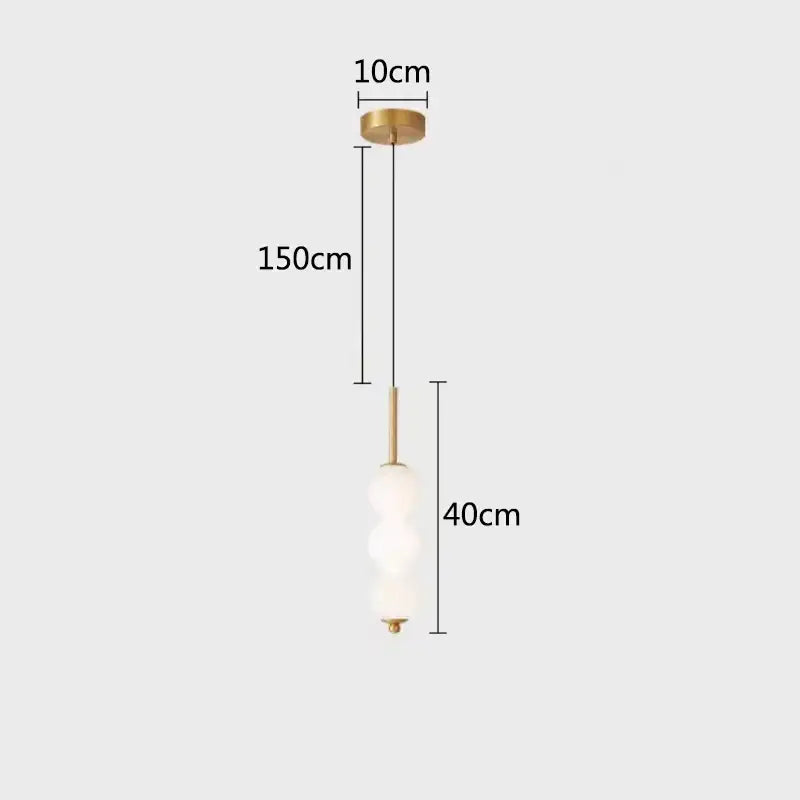 Modern brass and white pearl led pendant lights kitchen hanging lamp
