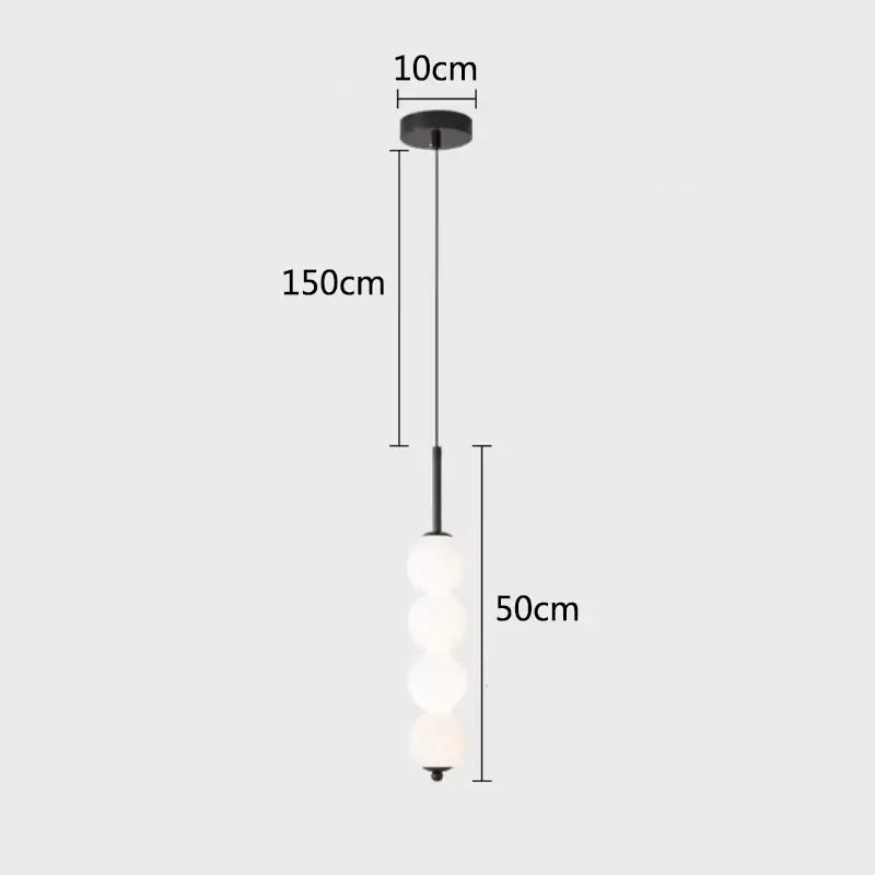 Modern brass and white pearl led pendant lights kitchen hanging lamp