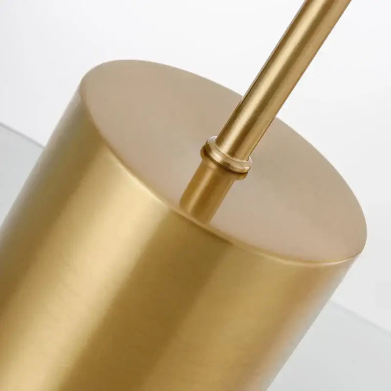 Modern brass and wood table lamp for bedroom and living room