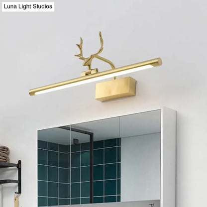 Modern brass antler led wall light bathroom vanity fixture