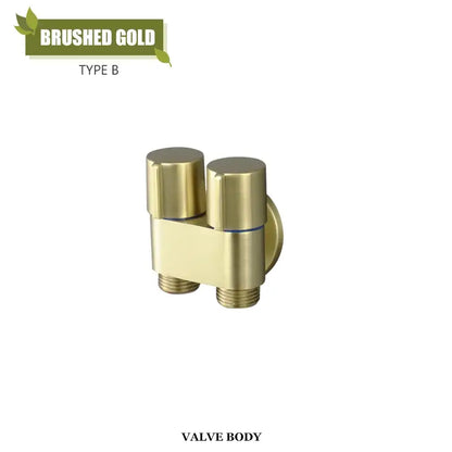 Modern brass bidet faucet set bathroom dual handle wall sprayer