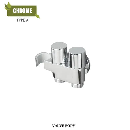 Modern brass bidet faucet set bathroom dual handle wall sprayer