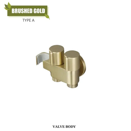 Modern brass bidet faucet set bathroom dual handle wall sprayer