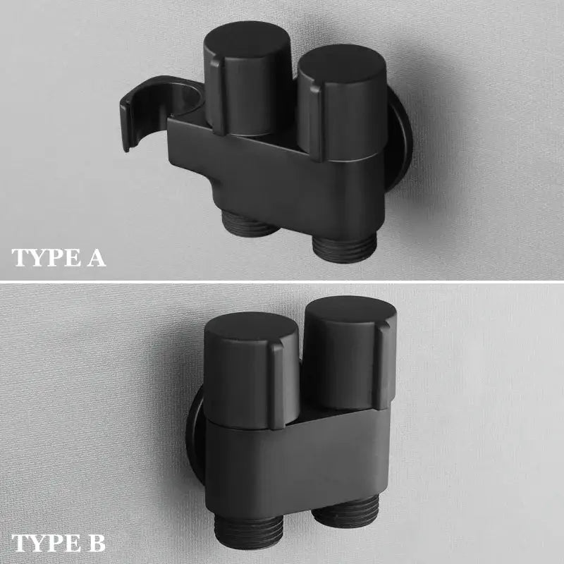 Modern brass bidet faucet set bathroom dual handle wall sprayer