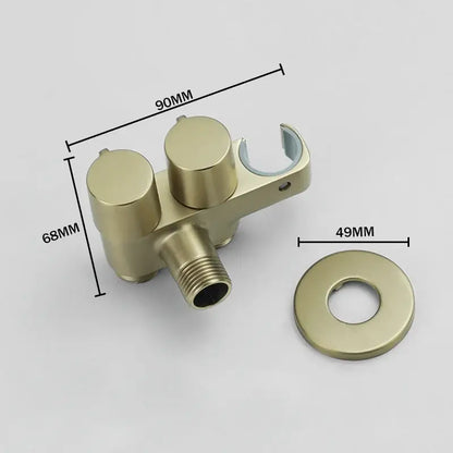Modern brass bidet faucet set bathroom dual handle wall sprayer