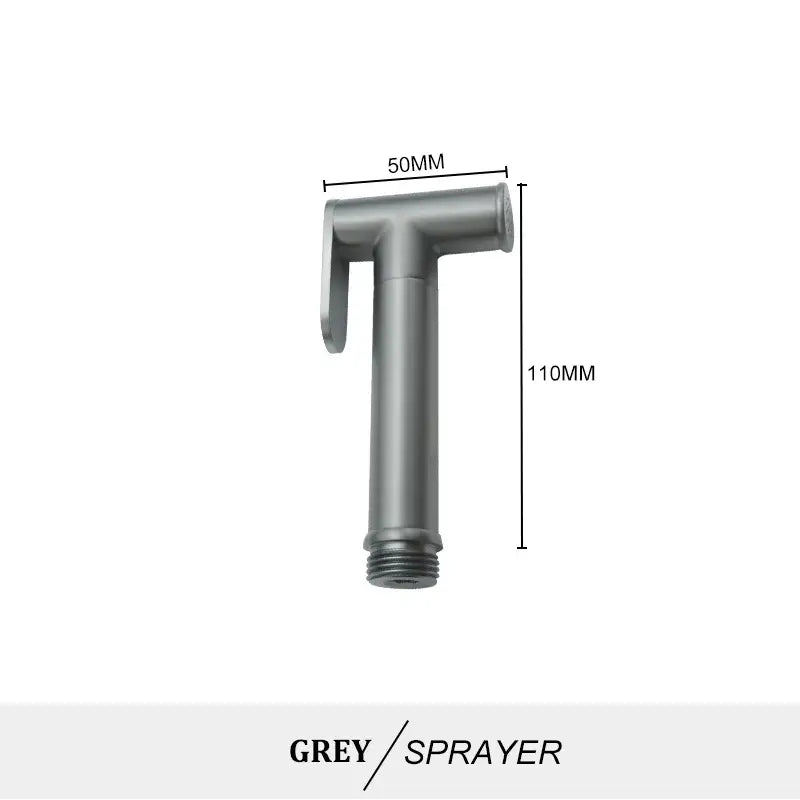 Modern brass bidet spray kit for bathroom with coiled hose