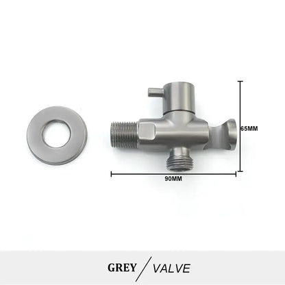 Modern brass bidet spray kit for bathroom with coiled hose