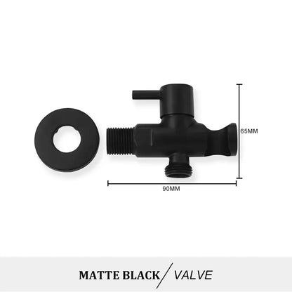 Modern brass bidet spray kit for bathroom with coiled hose