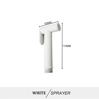 Modern brass bidet spray kit for bathroom with coiled hose