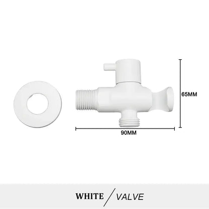 Modern brass bidet spray kit for bathroom with coiled hose
