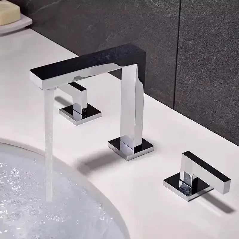 Modern brass black basin faucet bathroom waterfall sink tap