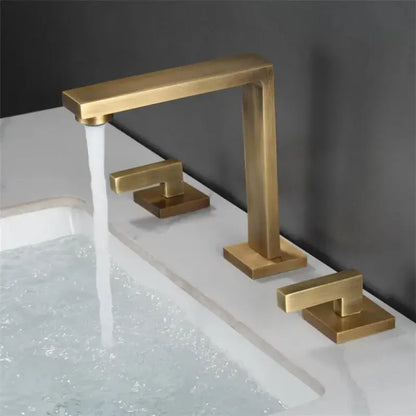 Modern brass black basin faucet bathroom waterfall sink tap
