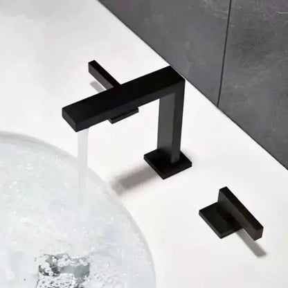 Modern brass black basin faucet bathroom waterfall sink tap