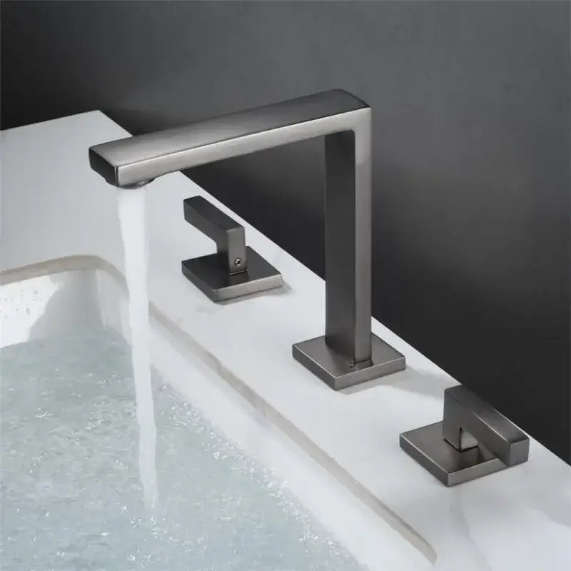 Modern brass black basin faucet bathroom waterfall sink tap