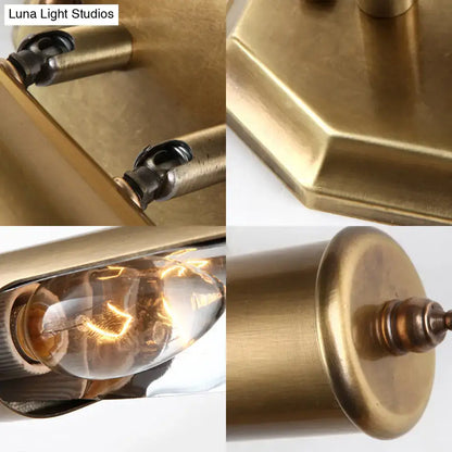 Modern brass & black glass wall light bedroom 220v-240v 110v-120v